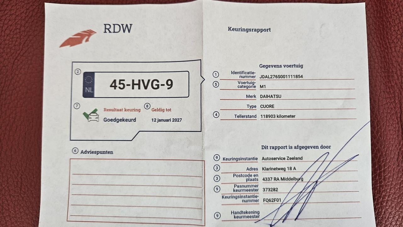 Zuinige 5drs DAIHATSU CUORE 1.0 vvti Premium Uitvoering / NL AUTO / NAP /