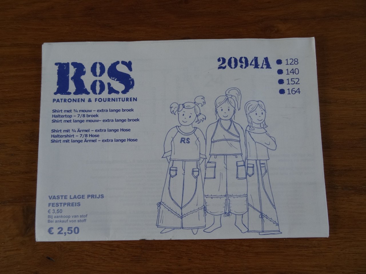 Kinderkleding patronen: Roos, Blixem, Floor en Stenzo