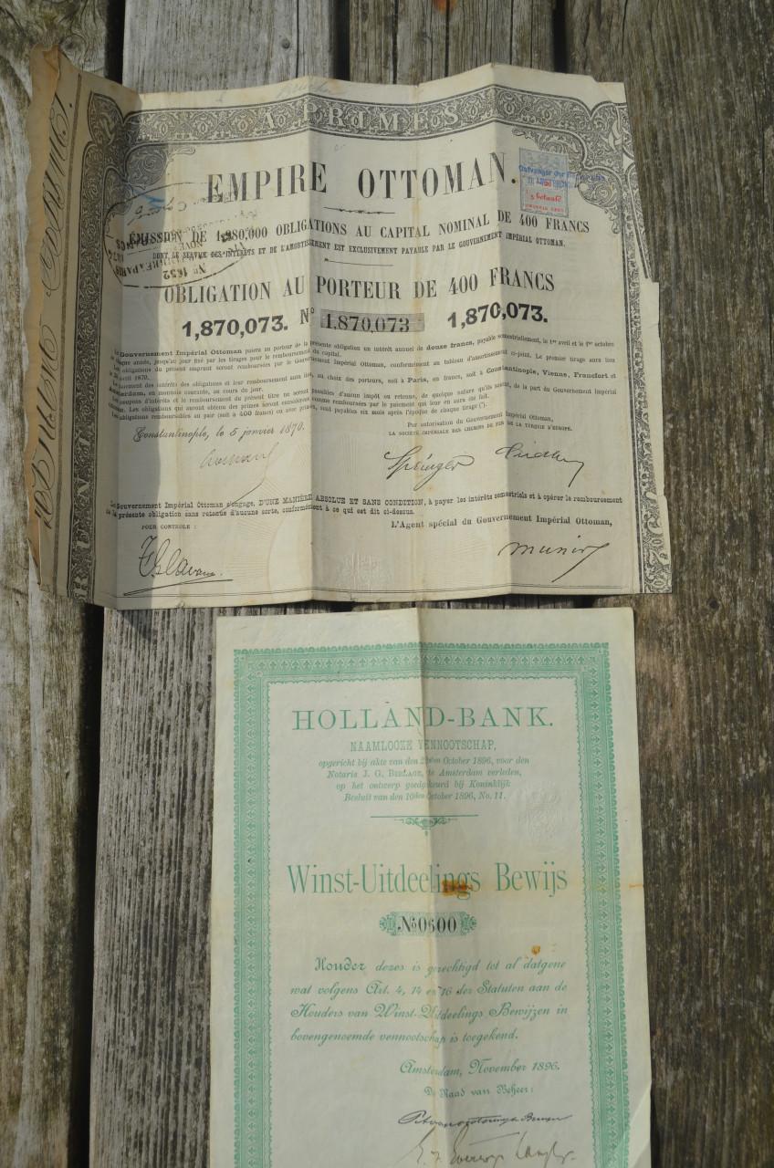 Diverse oude aandelen 1870 - 1910