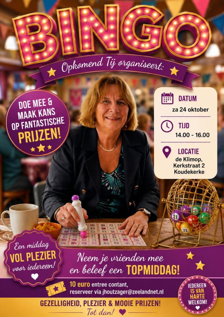 A.s. Zaterdagmiddag bingo in Koudekerke