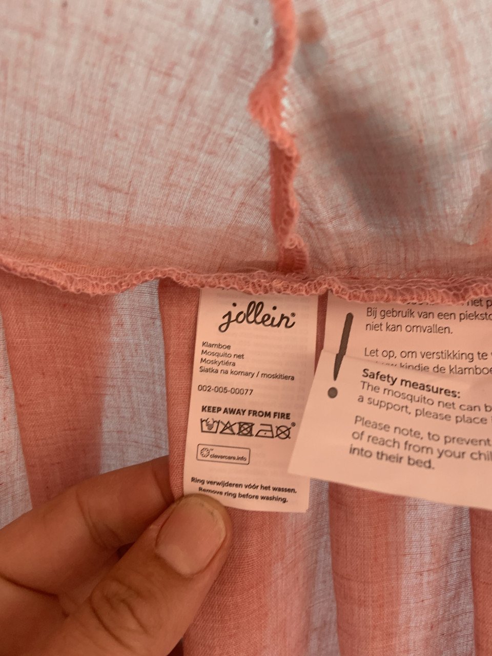 Klamboe Jollein roze