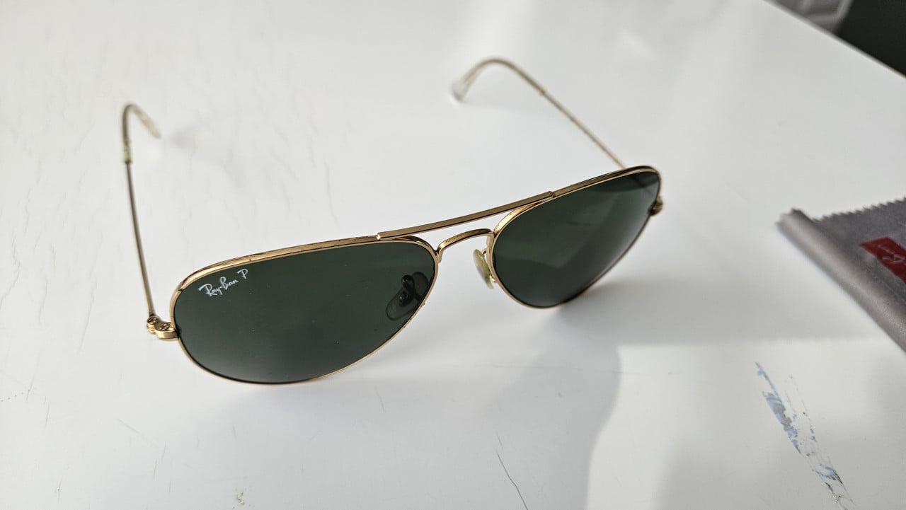 Ray-Ban Aviator RB3025 – goud / groen polarized