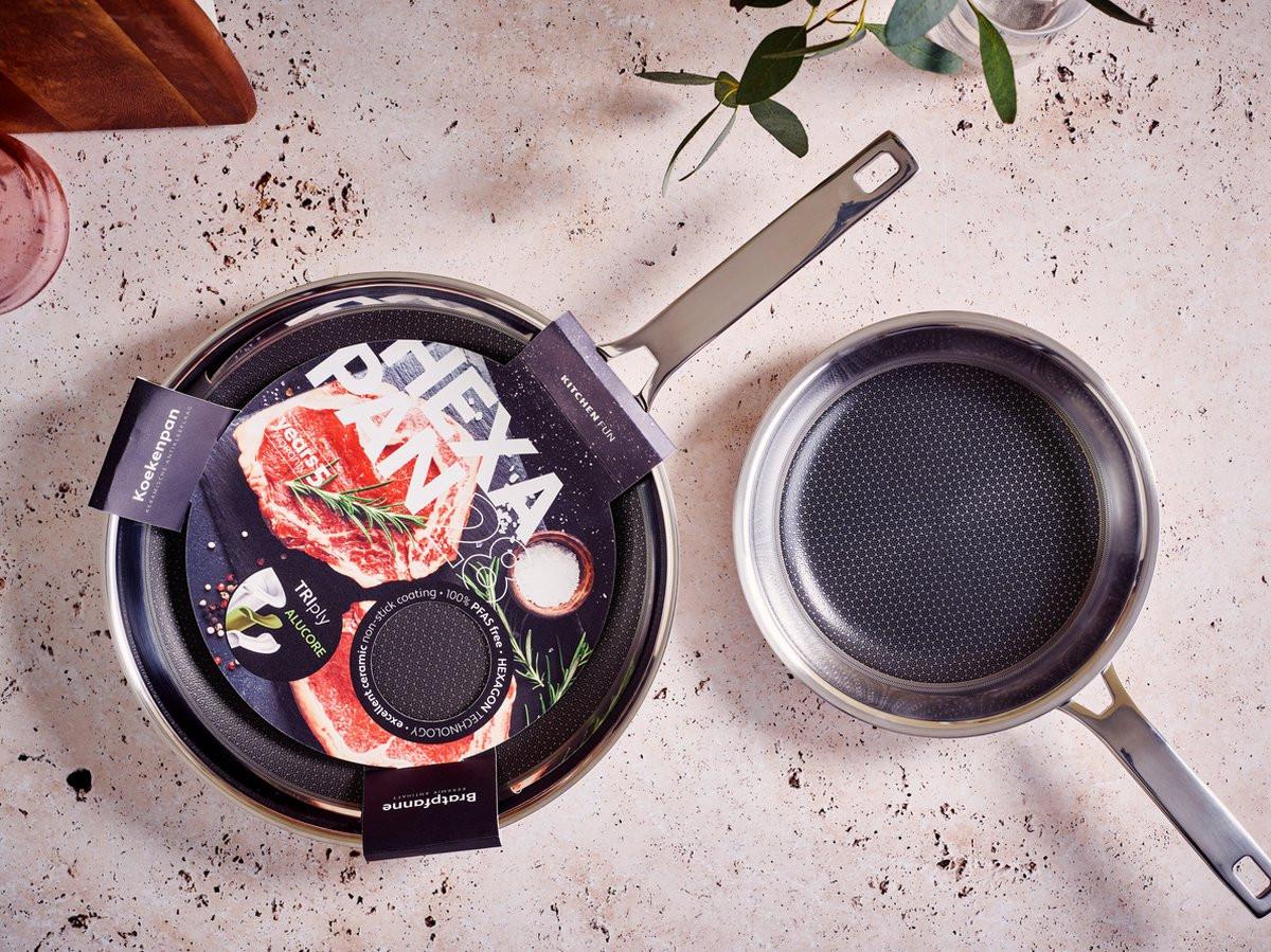 Nieuwe Set KitchenFun Hexa hybrid ns Koekenpan Ø 28CM – en Ø 24 CM.