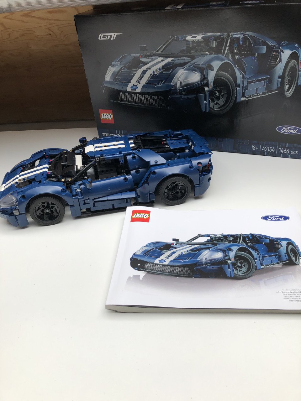 Lego Technic set Ford GT, 42154, nieuwstaat, 1x gebouwd, niet mee gespeeld.