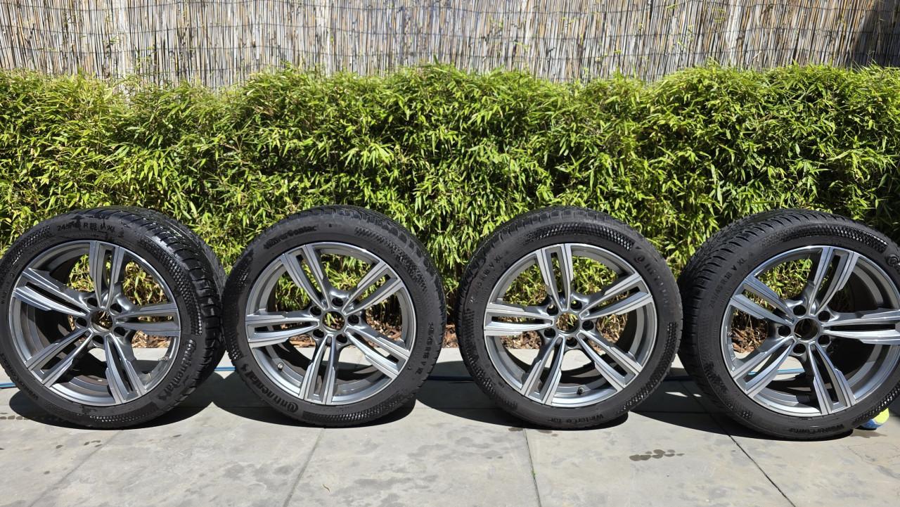 18 inch velgen 5x120 met continental winterbanden