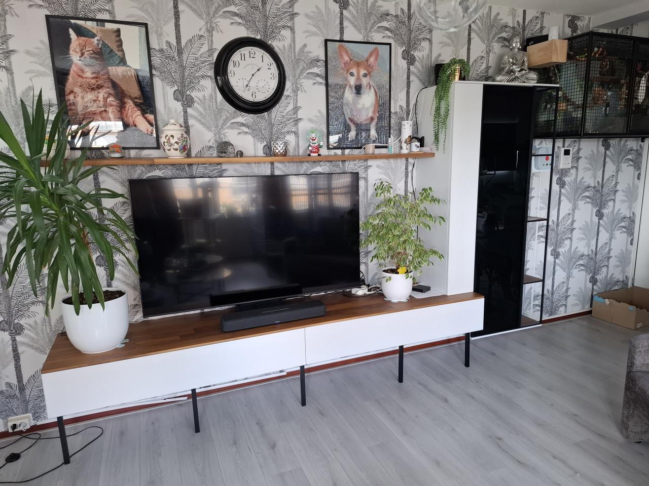 Wandmeubel, eettafel, salontafel