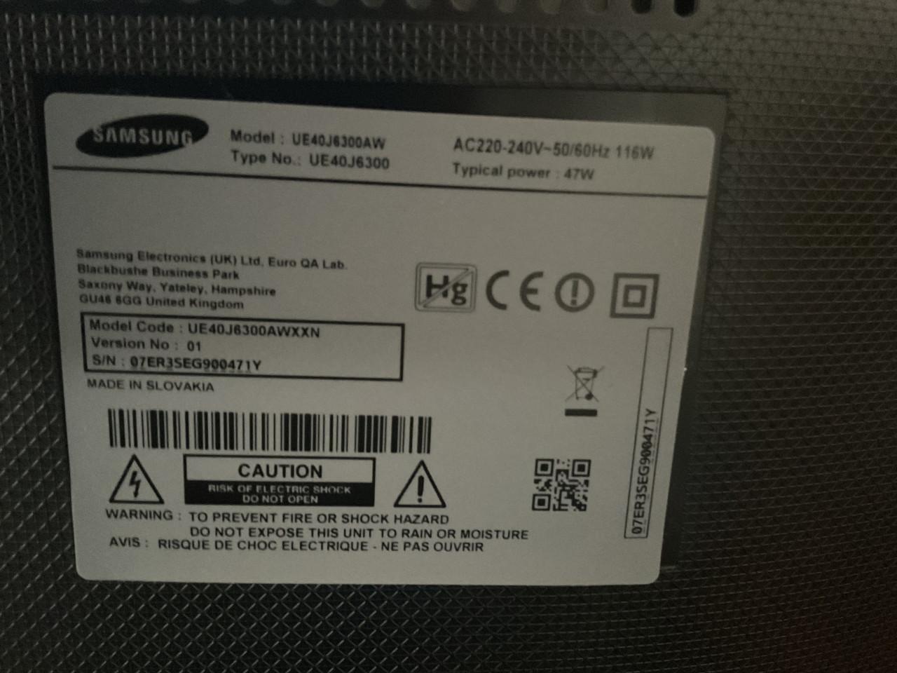 Smart tv samsung curved 40