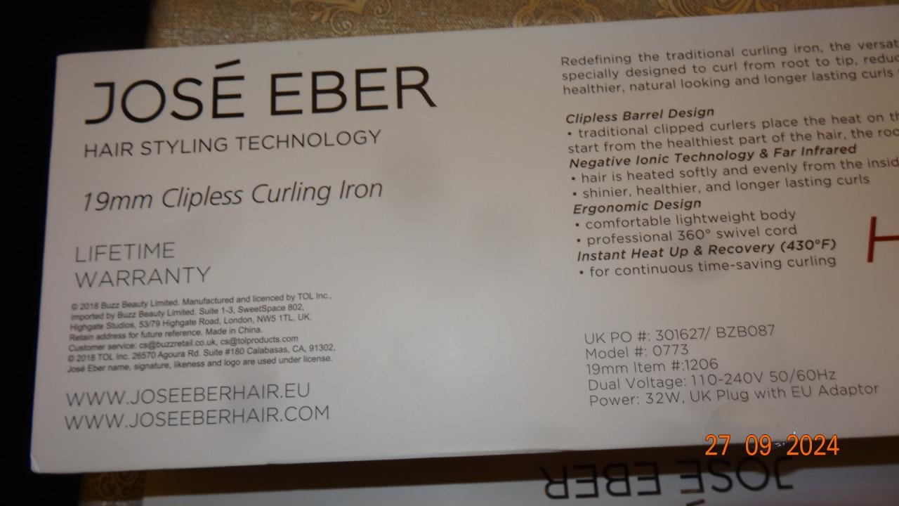 ZGAN José Eber Clipless Krultang - 19mm Zwart