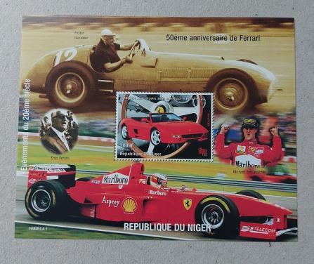 Postzegelblokje Niger Ferrari  Pfr.