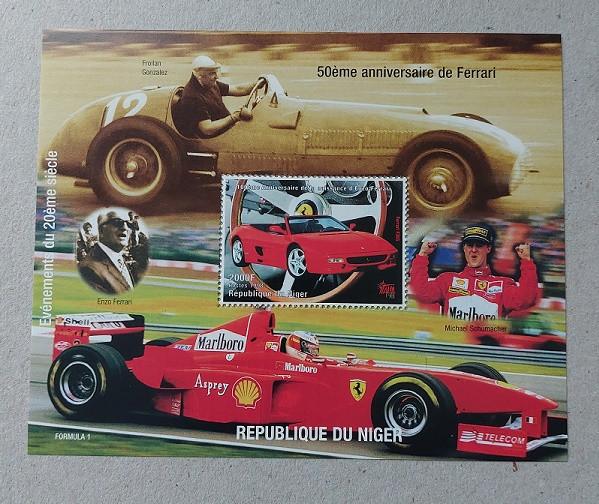Postzegelblokje Niger Ferrari  Pfr.