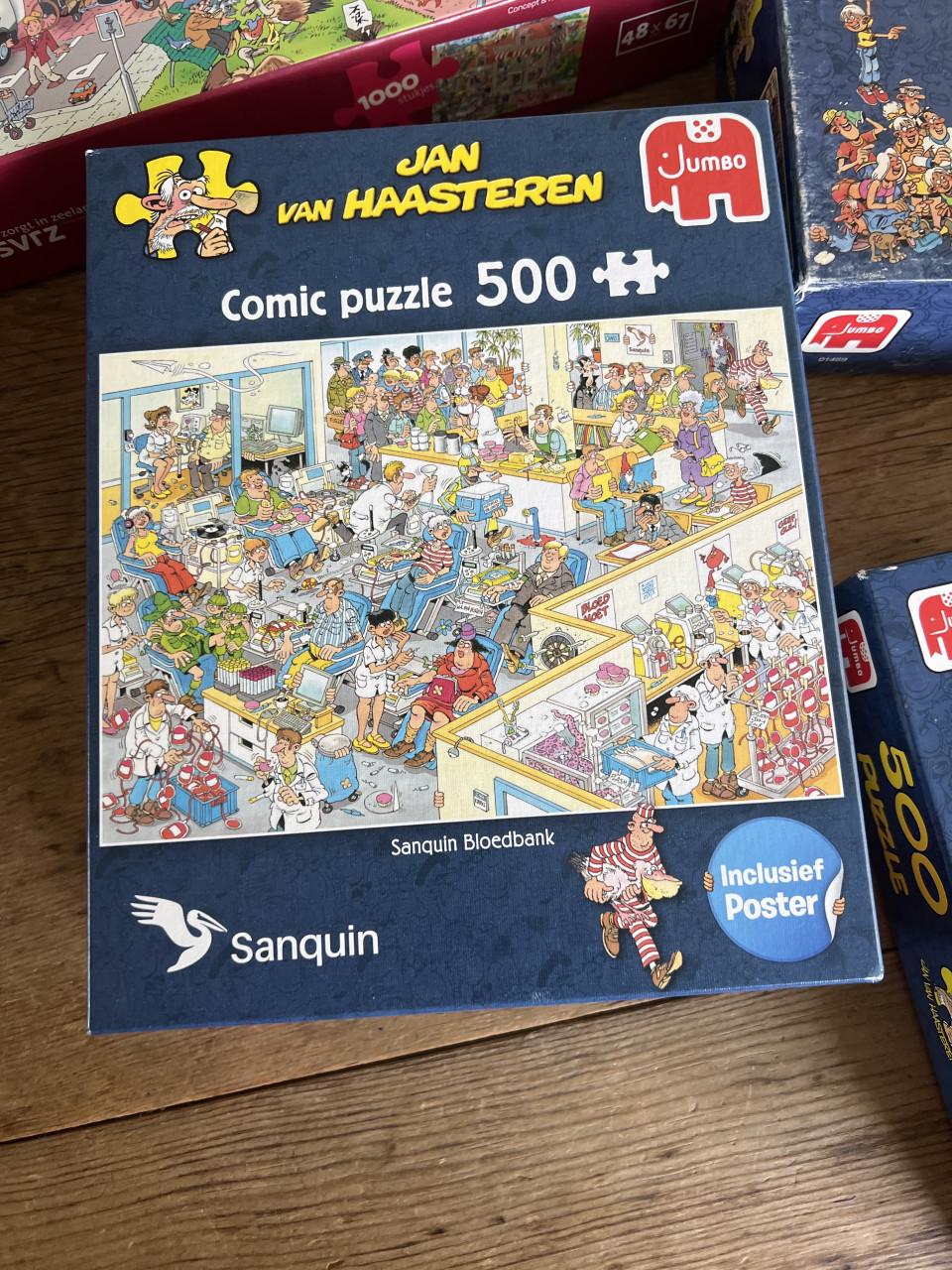 Puzzels van Haasteren 1000 en 500Stukjes Totaal 9 puzzels