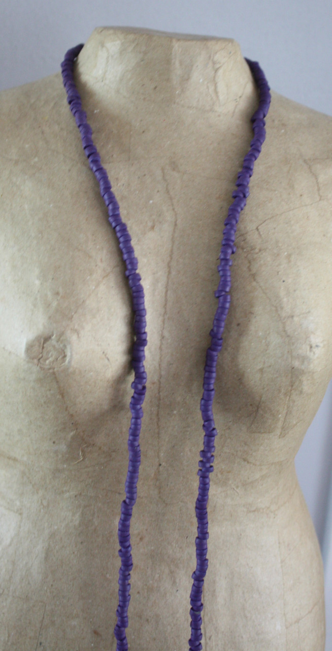 Paarse  ketting dunne schijfjes