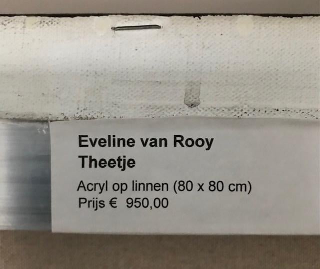 Schilderij "Theetje" 80 x 80 cm Acryl op linnen