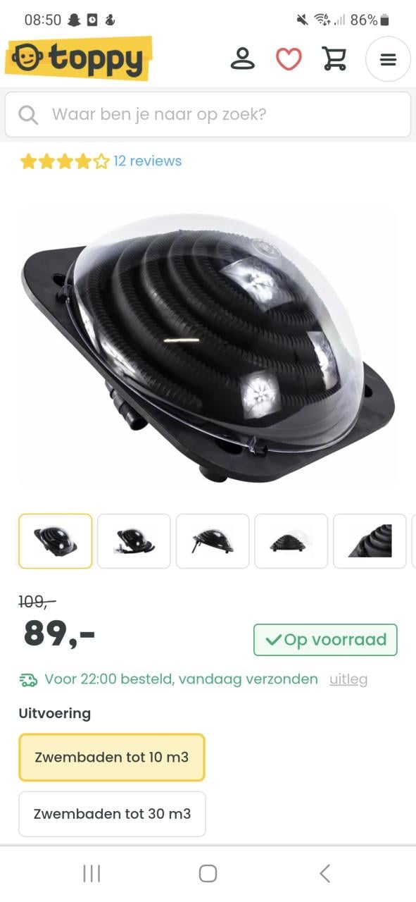 Solarbol zwembad verwarming