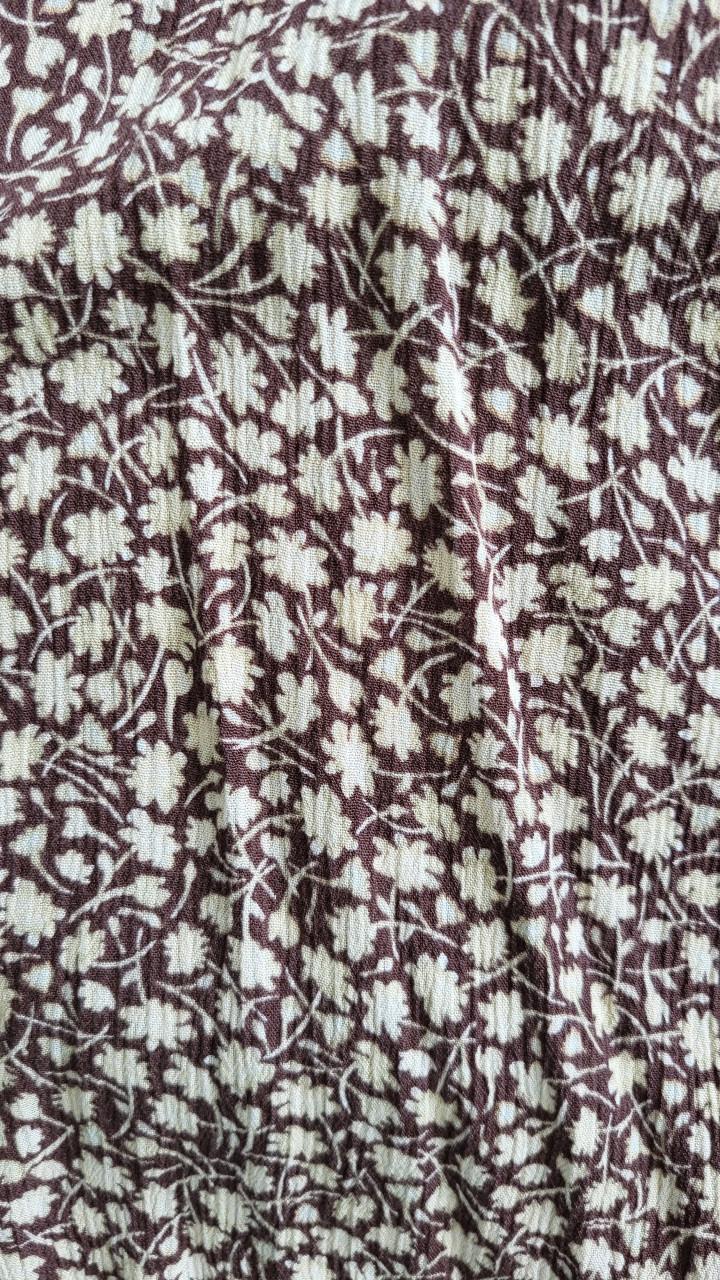 H&M viscose blouse top donkerbruin, mt 36