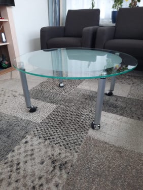 Glazen salontafel