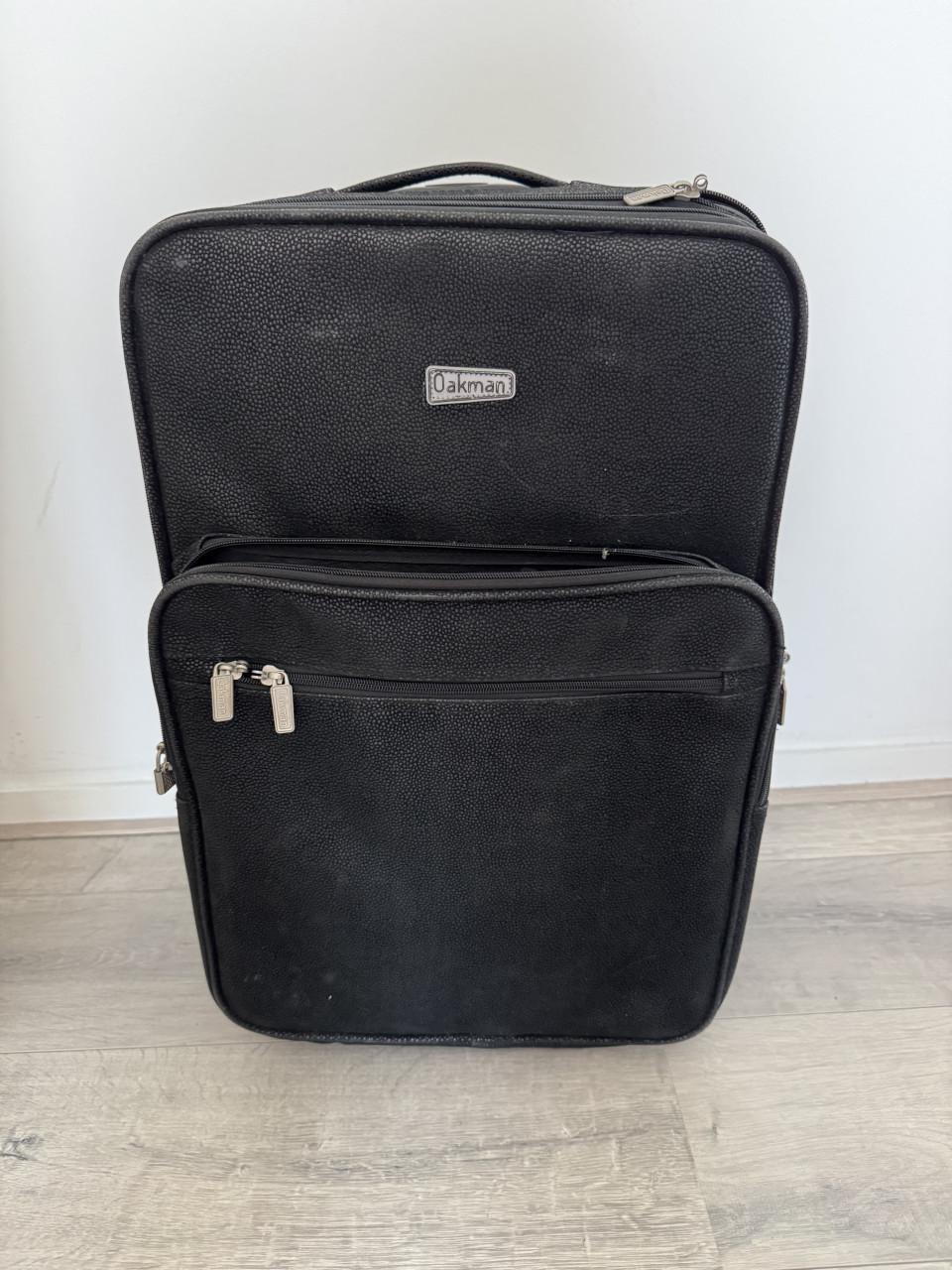 Trolley zwart suède