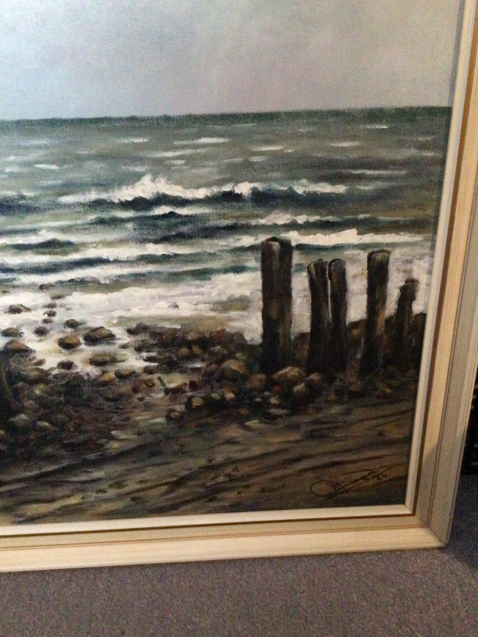 Schilderij Zeeland zeegezicht van Zeeuwse schilder