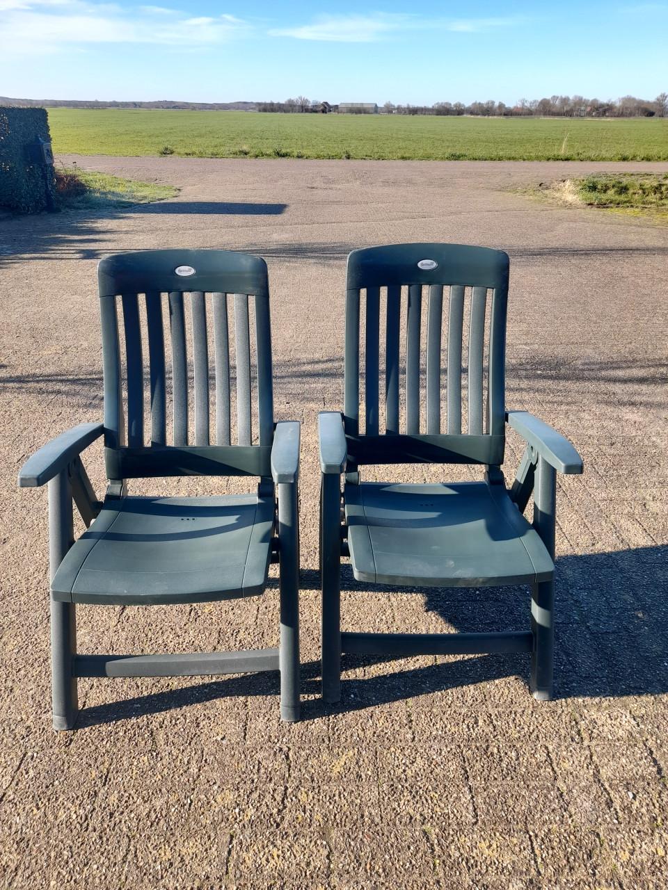 2 Hartman verstelbare  tuinstoelen