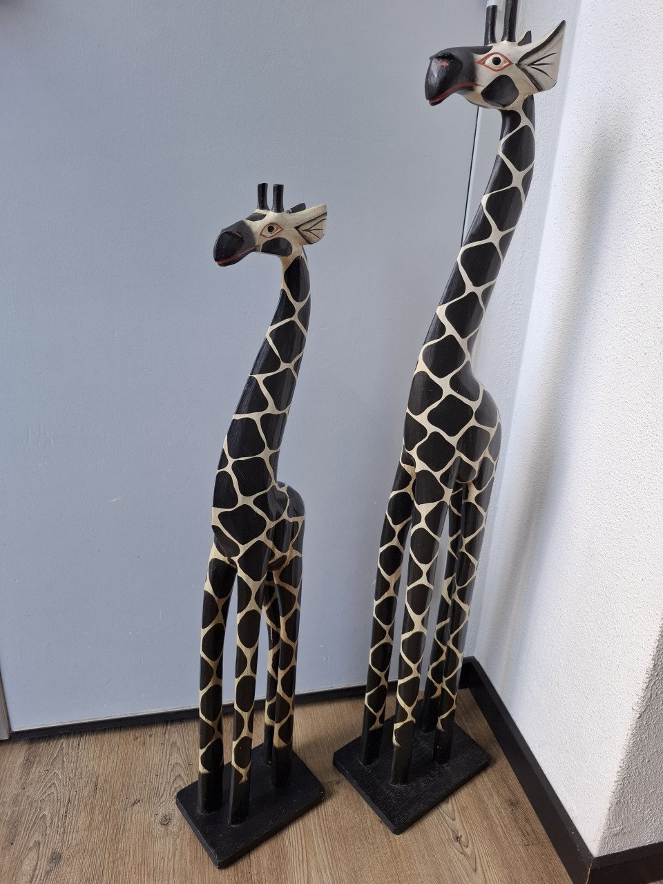 Set houten giraffen