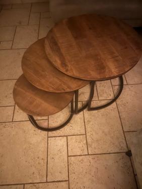 Mangohout salontafel set