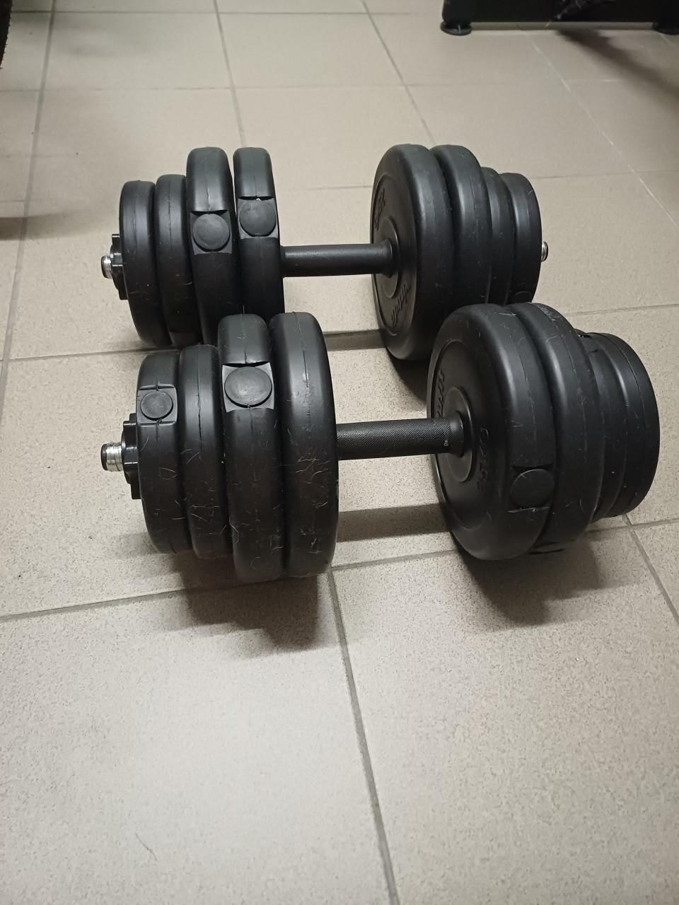 Te koop Halterbank met gewichten nieuwstaat