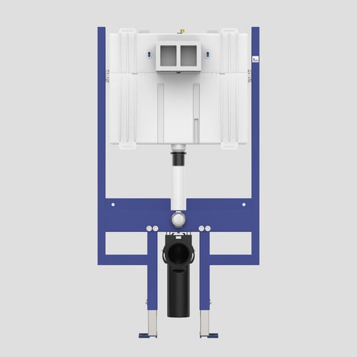 Splinternieuw inbouwreservoir Sanit Ineo 80 + zilverkleurige knop 139,95 eu