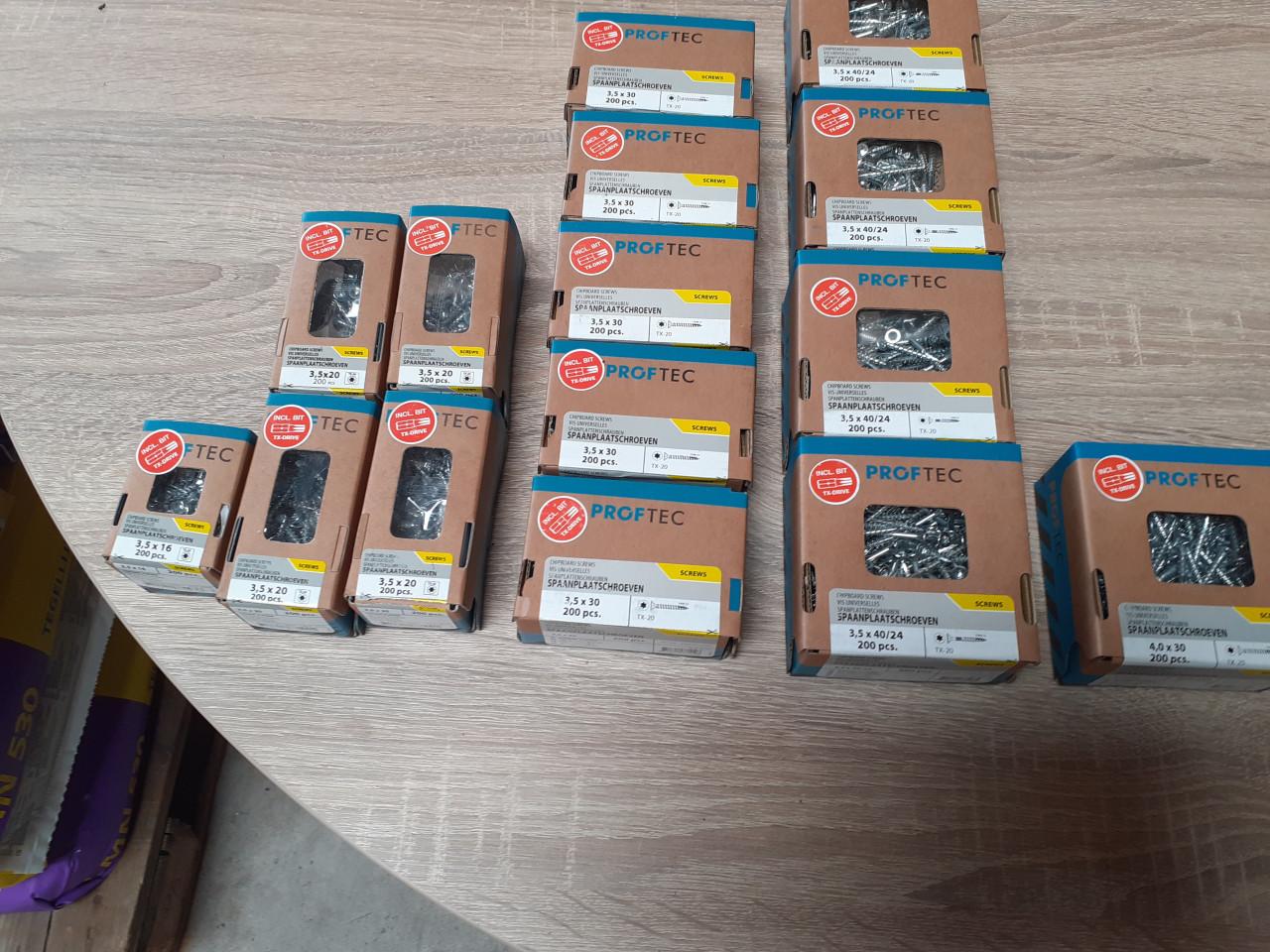 Dynaplus kruiskop, proftec torx spaanplaat schroeven 50 % korting