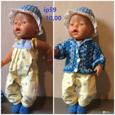Baby born / babyborn set . Opbrengst KiKa. Poppenkleertjes.