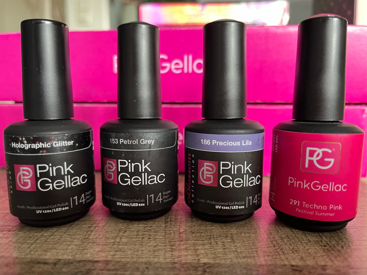 4 leuke Pink Gellac kleurtjes