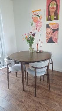 Uitschuifbare eetkamertafel donkerbruin
