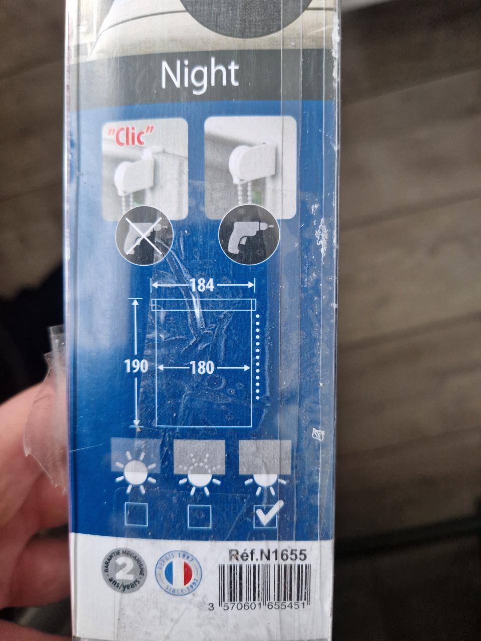 Nieuw rolgordijn antraciet/zwart verduisterend