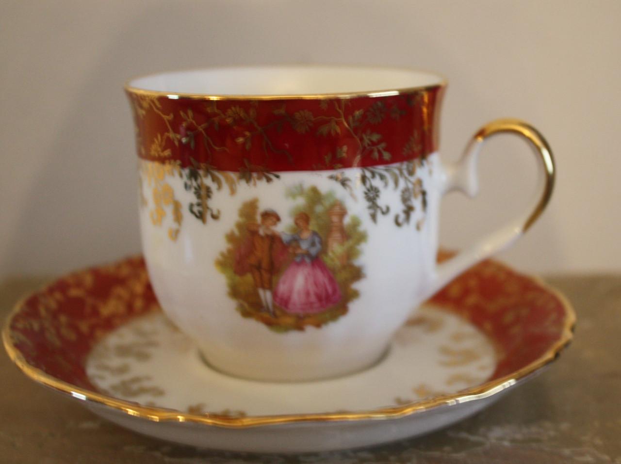 Kop en schotel brocante