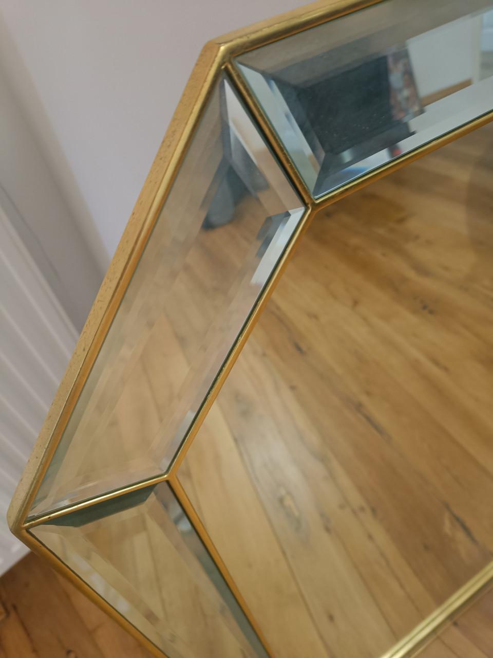 Vintage spiegel met facet geslepen rand