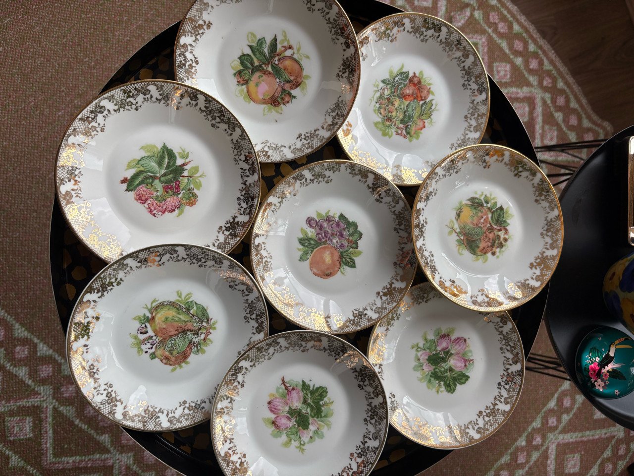 Set van 8 porseleinen  schotels van Limoges France
