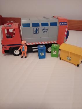 Playmobil vuilniswagen en brandweer