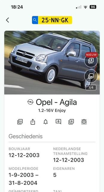 Loop of sloop Opel Agila