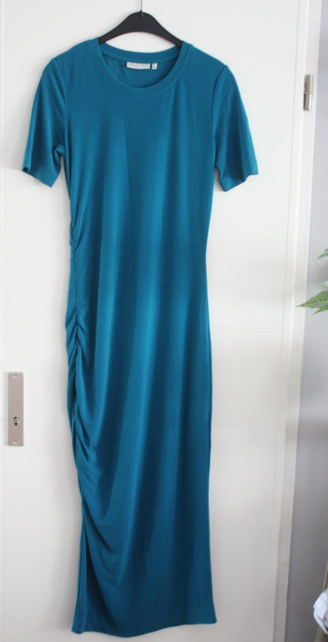 Blauwe lange jurk  maat s