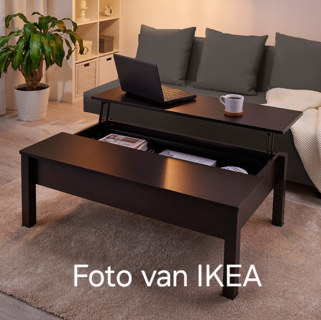 Salontafel uitklapbaar IKEA (Trulstorp) Zwartbruin