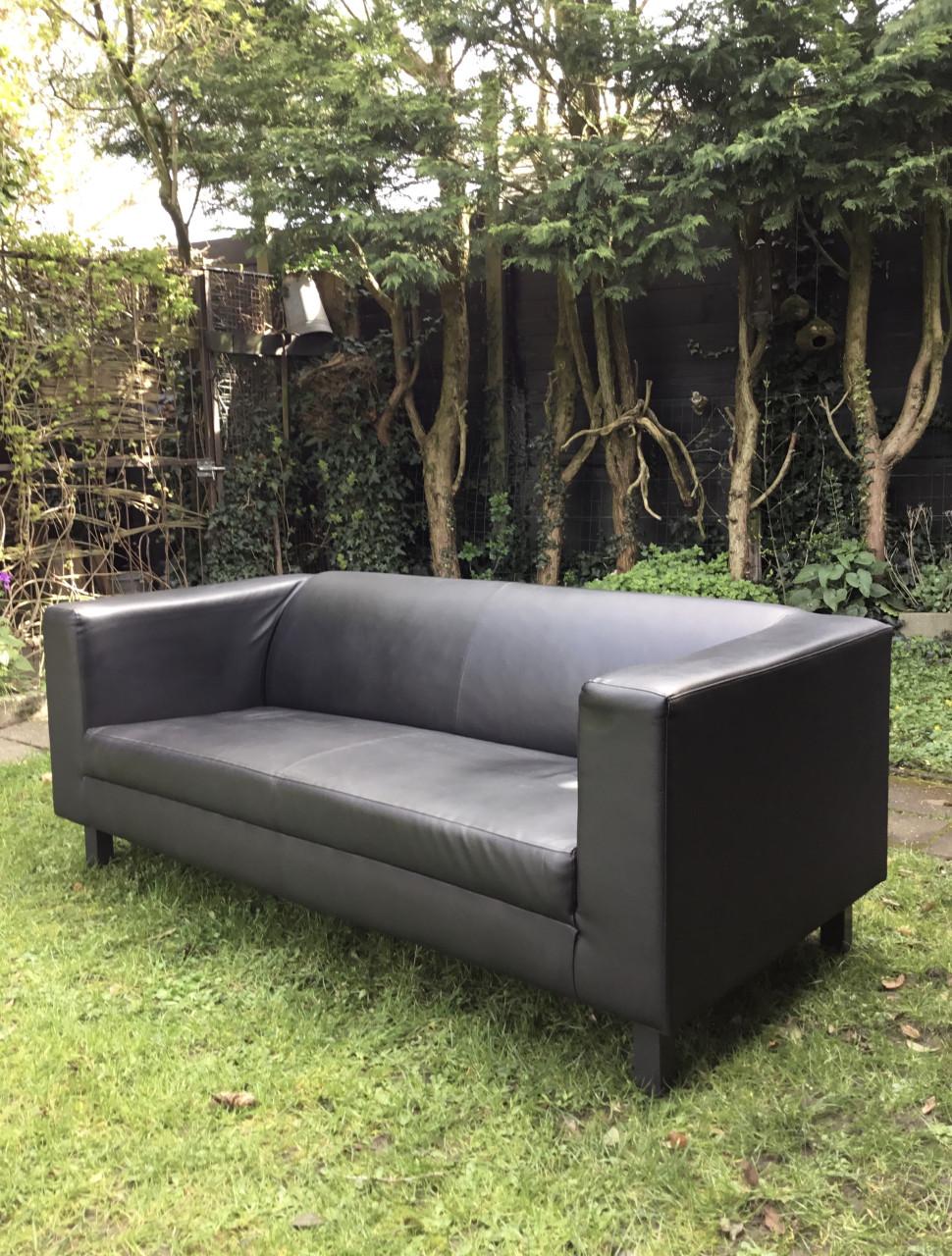 2,5 zits lederen design zitbank met gelijke leuningen