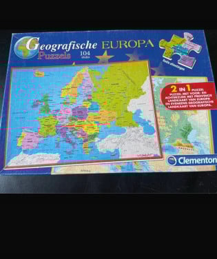Geografische puzzel europa