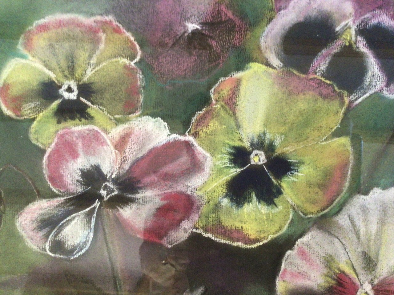 Schilderij violen
