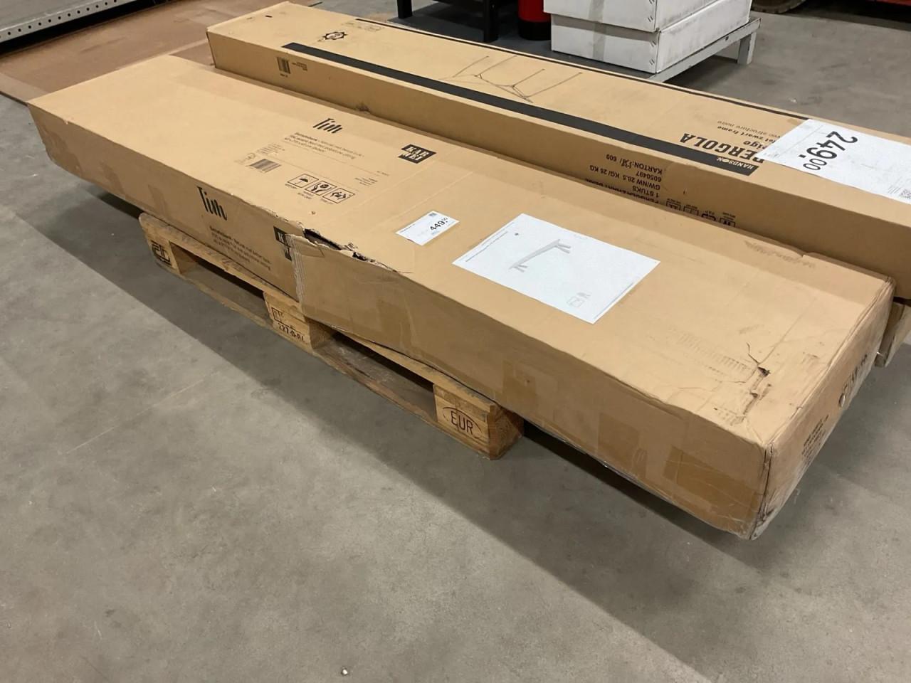 Nieuwe tuinbank in Teakhout 215 cm in verpakking