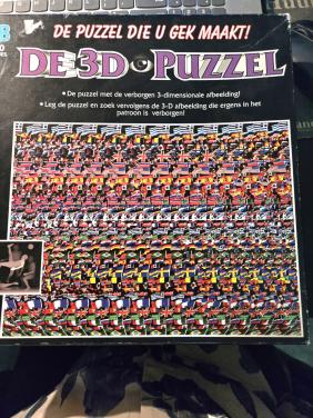 MB 3D Vision 500-stukjes legpuzzel met het thema "Vlaggen Parade",