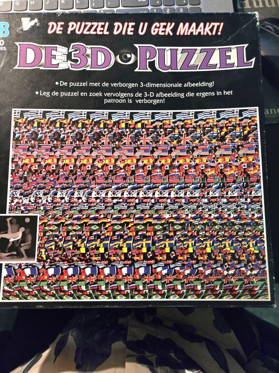MB 3D Vision 500-stukjes legpuzzel met het thema "Vlaggen Parade",