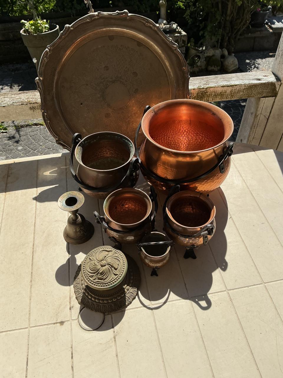 Koperen potten