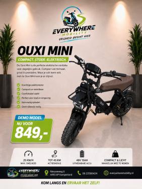 🚲 OUXI Mini Fatbike Nu DEMO-model voor slechts €849,-
