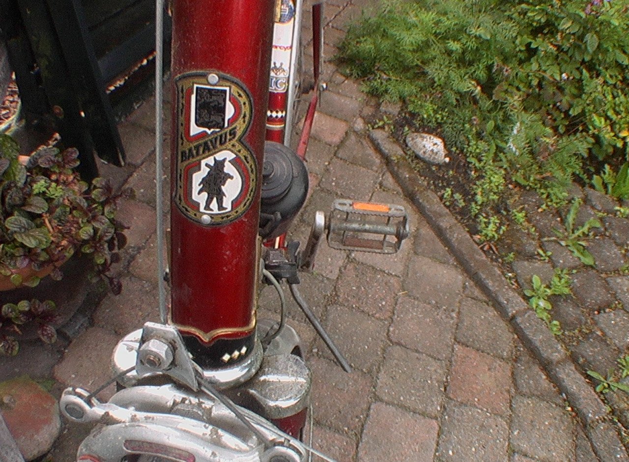 Oldtimer sport fiets batavis 14 versnellingen rees stuur