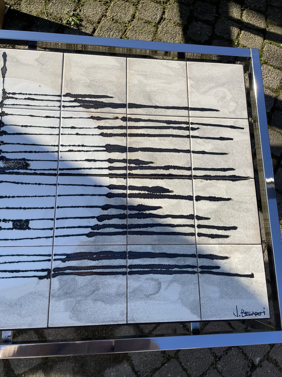Antiek vintage design tafel gesigneerd