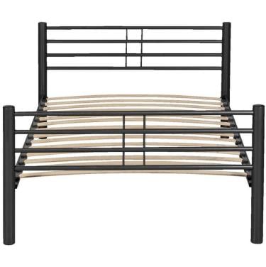 Compleet 2 persoons bed 120x200cm twijfelaar grijs.